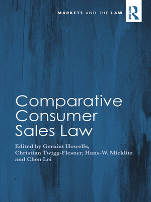cover image of Comparative Consumer Sales Law